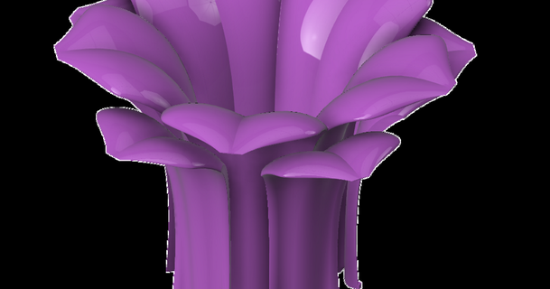 double petal flower pen cup giuliancol 3D Models Art & Design Other Designs design deskorganizer deskplanter pencup 3d print model - Mito3D