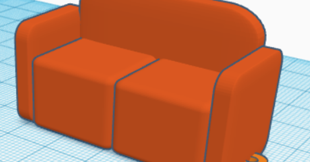 kl enka gau keychain couch jirisimanovsky 3D Models Household Living Room key nosupportneeded privesek 3d print model - Mito3D