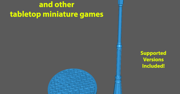marvel crisis protocol base street lamp np-dev 3D Models Tabletop Miniatures Characters & Monsters terrain game miniature 3d print model - Mito3D