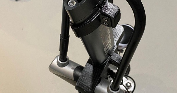 Nitrox Escooter lock Halter Unterstützung airtag slot Zotrax 3D Modelle Sport draussen sperren Elektroroller artag Appleairtag 3d print model - Mito3D