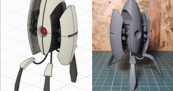 portal 2 sentry turret fishbone workshop 3D Models Toys & Games Action Figures Statues 3d print model - Mito3D