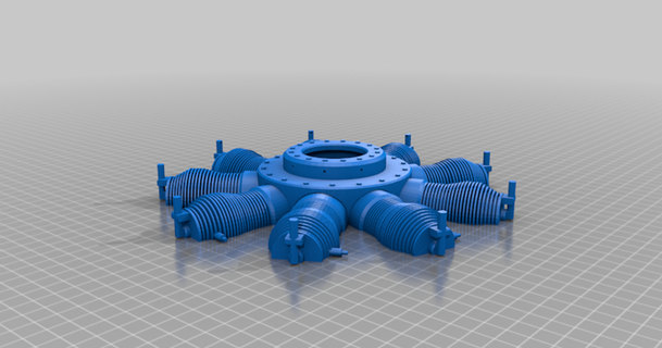 remixed print - oberursel rotation engine mangavalk 3D Models Printers Accessories thingiverse 3d print model - Mito3D