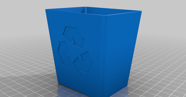 small desk recycle bin newhouse24 3D Models Household Office thingiverse 3d print model - Mito3D