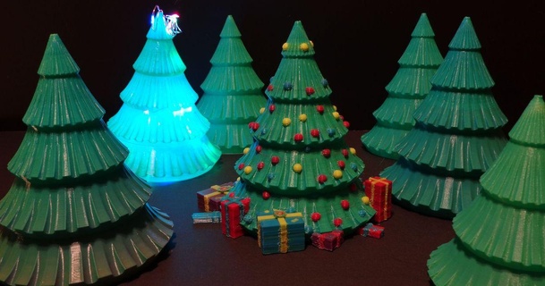 multi-part christmas tree 2019 gallaghersart 3D Models Art & Design Sculptures vase multicolor thingiverse christmastree 3d print model - Mito3D