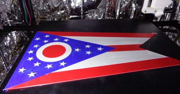 Flagge us Zustand Ohio Gallaghersart 3D Modelle Gadgets thingiverse 3d print model - Mito3D