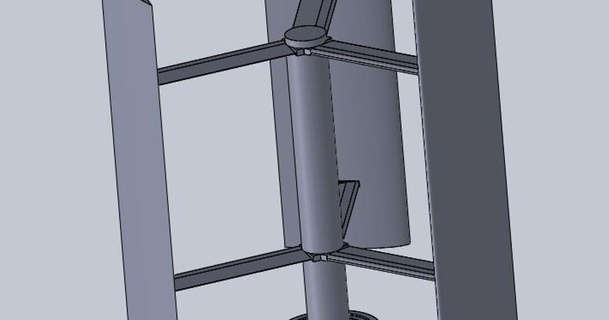 völlig 3d gedruckt Wind Turbine klein Rahmen vawt Boo Strahl 3D Modelle Hobby Macher Ideen thingiverse 3d print model - Mito3D