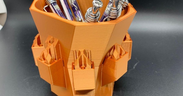 cool 2 Stück Stift Tasse Slot rutschen Folien kmakesstuff 3D Modelle Hobby Macher Veranstalter einfach Remix 3d print model - Mito3D