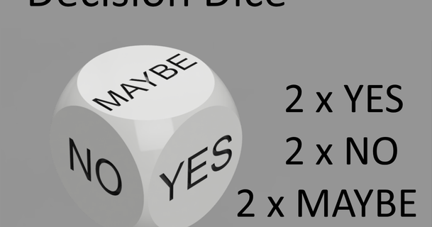 yes maybe - decision dice seemomster 3D Models Toys & Games Other decisionhelper decisiondice 3d print model - Mito3D