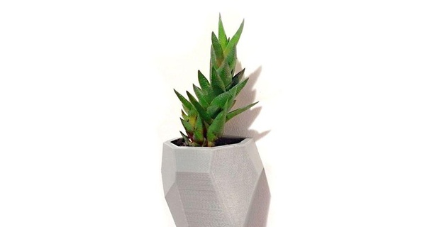 faceted modular wall planter 3dbrooklyn 3D Models Household Other House Equipment pot plant 3d print model - Mito3D
