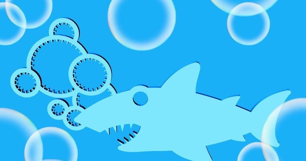 requin bulle baguette magique 3dbrooklyn 3D modèles monde scans animaux jouet gamins poisson 3d print model - Mito3D
