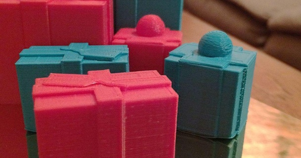 Navidad presenta 3dbrooklyn 3D modelos juguetes juegos caja presente regalo arco 3d print model - Mito3D