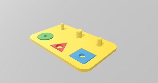 Spielzeug Schrauben Nüsse Formen v2 madsoul3d 3D Modelle Spielzeuge Spiele draussen Baby Schraube Clever 3d print model - Mito3D