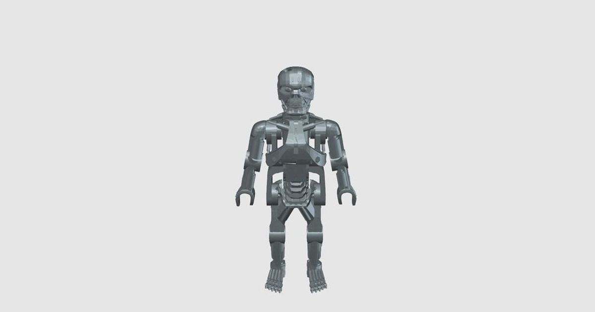 terminator t-800 playmobil madsoul3d 3D Models Toys & Games Outdoor articulated thingiverse t800terminator 3D print model - Mito3D