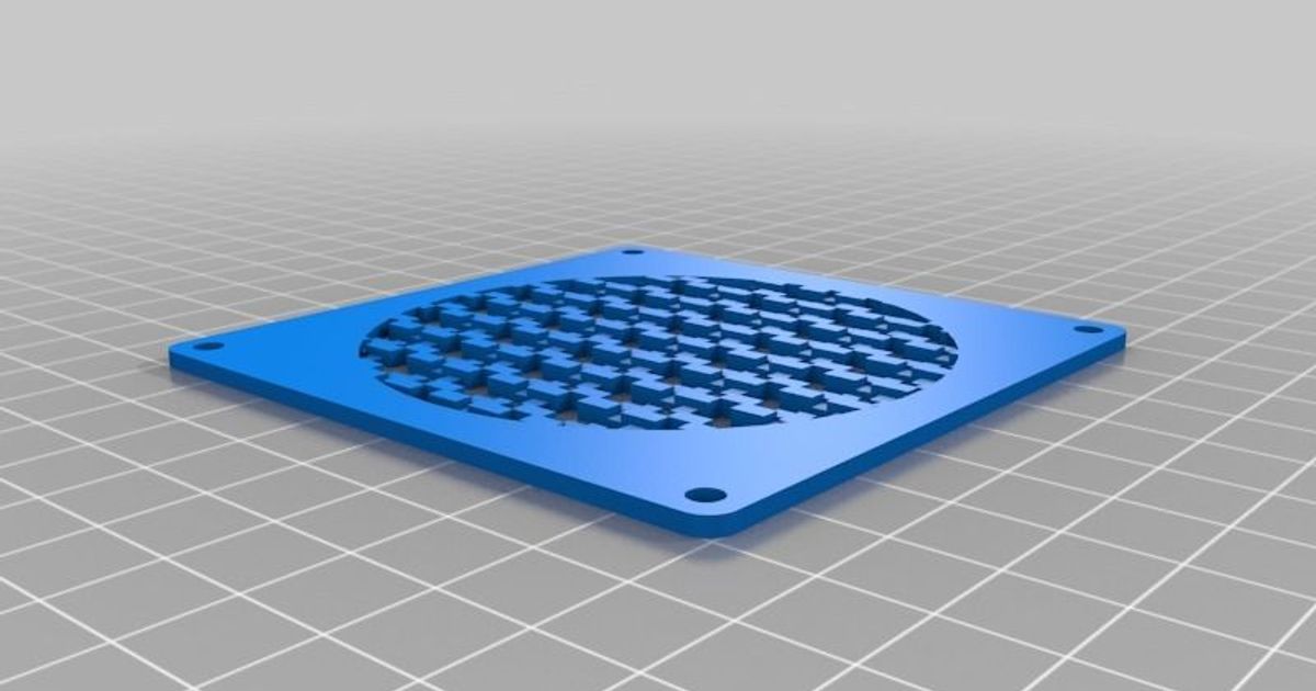 oficial lokocozinha ventilador grade página joon Coro 3D modelos impressoras acessórios vanguarda thingiverse 80mmfangrill 3D print model - Mito3D