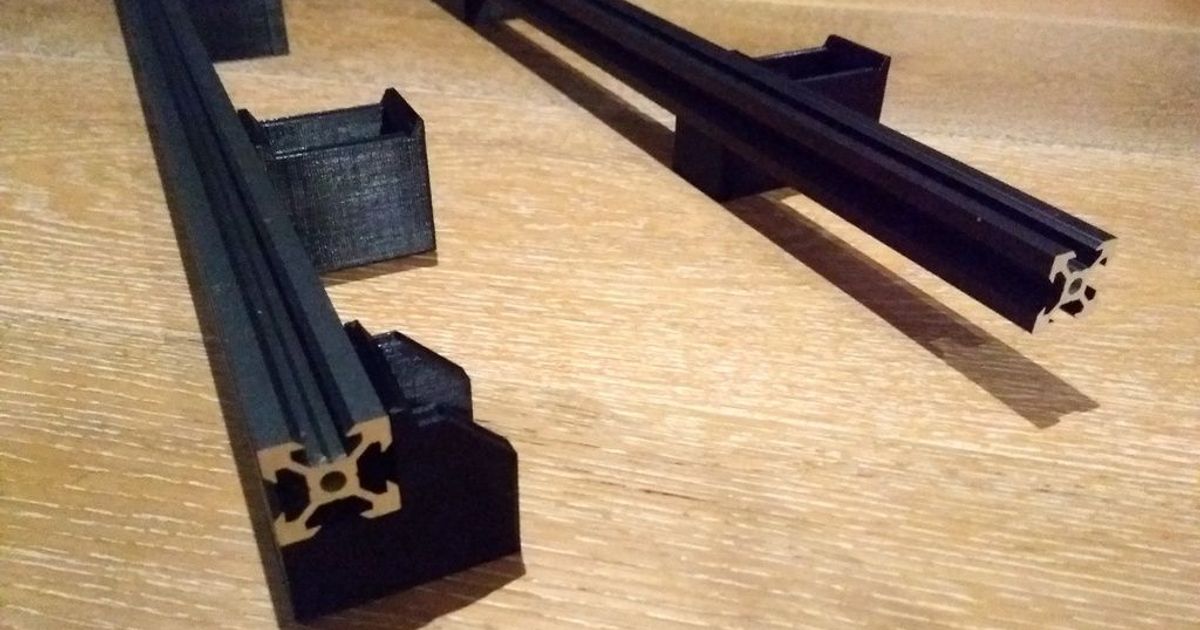 fin soutien tevo tarentule double axe rails Joon Chorale 3D modèles imprimantes imprimante pièces mises niveau 2040 chose universelle Tevo Tarantula rail 3D print model - Mito3D