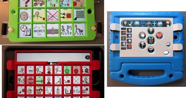 customizable 3d-printable keyguard grid-based -form hybrid aac apps tablets volksswitch 3D Models Gadgets Portable Devices thingiverse assistivetech assistivetechnology assistivedevice 3d print model - Mito3D