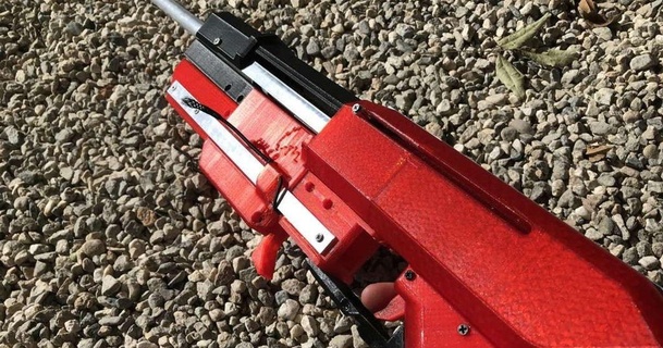 terran pistolet faire glisser action moitié longueur blaster raison 3D modèles jouets Jeux nerf Fusil chose universelle 3d print model - Mito3D