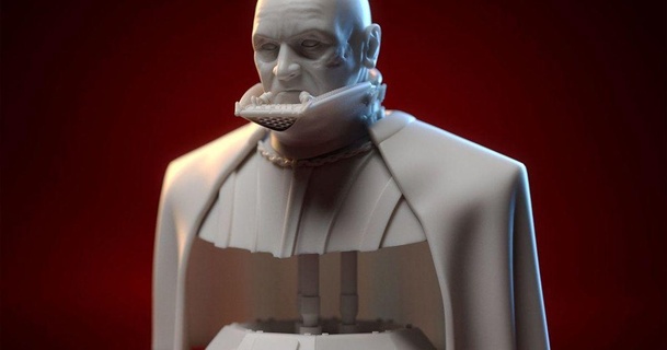 unmasked darth vader bust scarypug 3D Models World & Scans People starwars statue sith thingiverse 3d print model - Mito3D