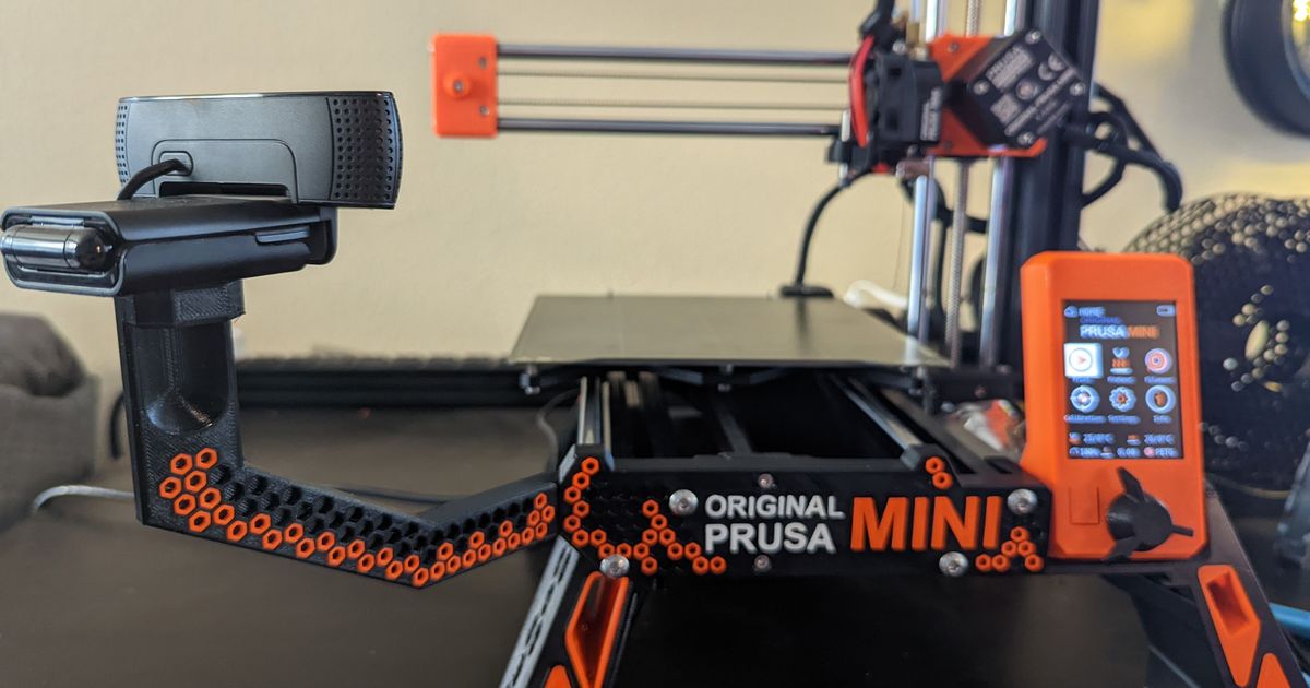 Prusa Mini Kamera Stand Vorderseite Teller Aktualisiert redkb 3D Modelle Drucker Teile Upgrades mmu 3D print model - Mito3D