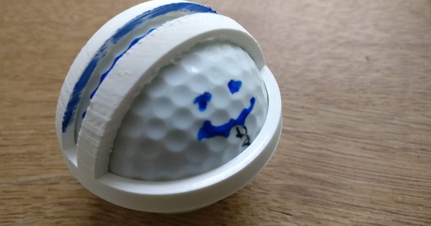 golf Balle ligne pochoir quanché 3D modèles sports Extérieur balle 3d print model - Mito3D