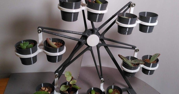 piccolo fioriera ferris ruota pirasp 3D Modelli domestico casa arredamento fioriera succulenta giardino divertimento vaso 3d print model - Mito3D