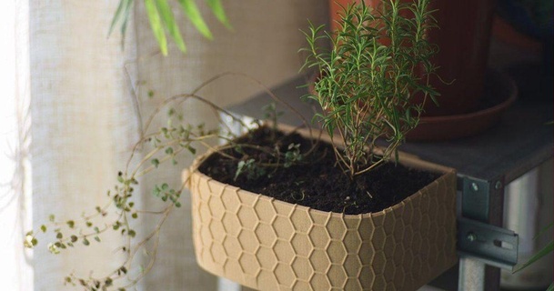 honeycomb planter 3 unwohlpol 3D Models Household Outdoor & Garden pot plantpot flowerpot thingiverse 3d print model - Mito3D