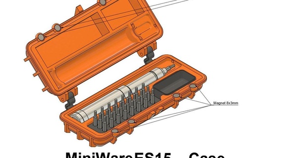 case miniware es15 3dp-mamsih 3D Models Hobby & Makers Tools prusa electric spinning screwdriver 3d print model - Mito3D