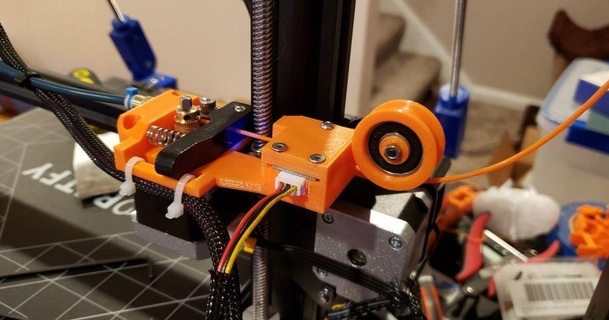 cr 10s extrusora manejar soporte filamento sensor guía rail rueda reforzado marchingknight11 3D modelos impresoras impresora partes actualizaciones thingiverse 3d print model - Mito3D
