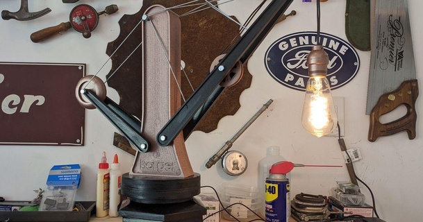 Port grue bureau lampe relaw 3D modèles Ménage Accueil maison décor Lampe 3d print model - Mito3D