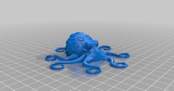 Tintenfisch 12x2 Neodym Pony 3D Modelle Welt scannt Tiere Tier Magnet Kühlschrank Remix 3d print model - Mito3D