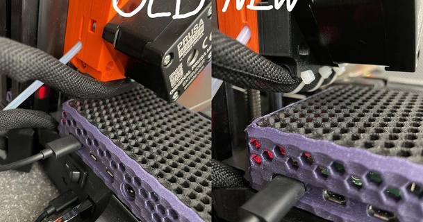 estrusore davanti zip ties prusa mini dante257 3D Modelli stampanti parti aggiornamenti montare ziptie 3d print model - Mito3D