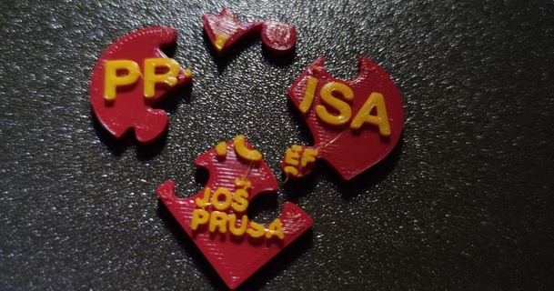 bulmaca kalp şekil Prusa Josef star goz kirpmak 3D modeller oyuncaklar oyunlar bulmacalar Brain teasers 3d print model - Mito3D