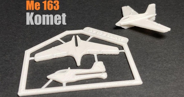 163 komet kit card phabulousphantom 3D Models Hobby & Makers Other Ideas assembly rocket plane fighter aircraft 3d print model - Mito3D