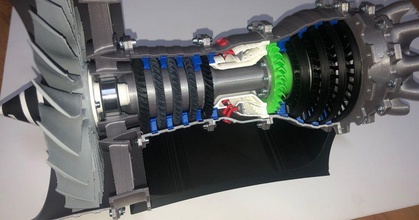 doble eje turbo ventilador jet motor netsim descargar gratis stl modelo imprimiblescom 3d modelos aprendizaje Ingenieria prusa prusament 3d print model - Mito3D