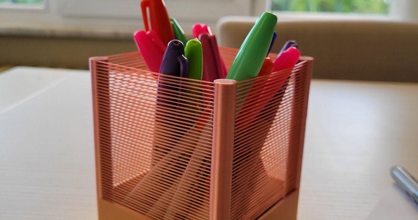 pen cup - chordas miraculousbuilds 3D Models Household Office office desk pencil pencilpot 3d print model - Mito3D