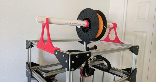 dingoboy 39 un Folgertech ft 5 tepeden biriktirmek Kulp destek 3D modeller yazıcılar Aksesuarlar biriktirici filament makara tutucusu filamantholder şeytani folgertechft5 3d print model - Mito3D