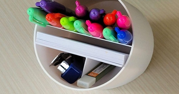 pen cup - camella miraculousbuilds 3D Models Household Office desk pencil pencils penholder 3d print model - Mito3D