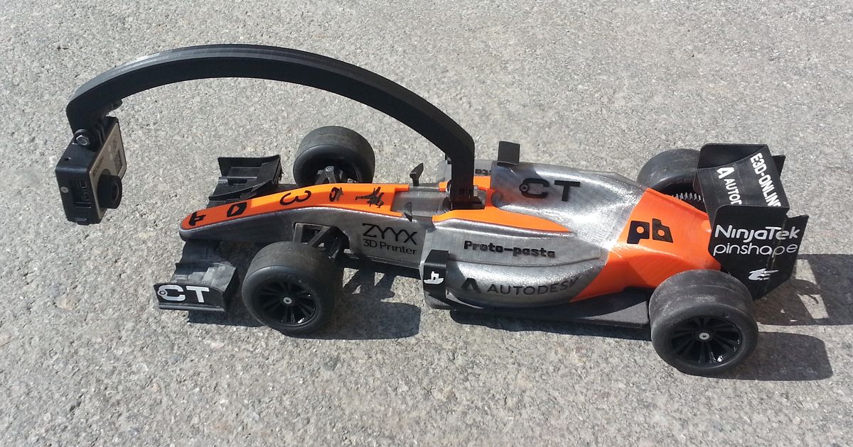 openrc f1 Go Pro long cou monter danielnoree Télécharger libre stl modèle imprimablescom 3d modèles loisir fabricants rc robotique formula1 openrcf1 3D print model - Mito3D