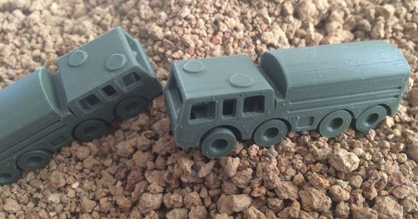 piccolo camion tatra 813 kolos stampato pezzo shr3deu 3D Modelli giocattoli Giochi veicoli ceco modello printinplace esercito 3d print model - Mito3D