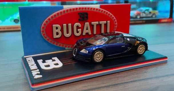 tomica bugatti Veyron monitor base gigapingüino 3D modelos juguetes juegos vehiculos 3d print model - Mito3D