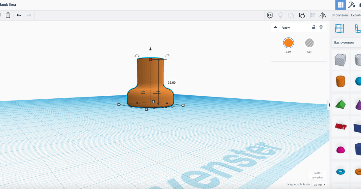 ikea maçaneta Fedde 3D modelos casa equipamento 3D print model - Mito3D