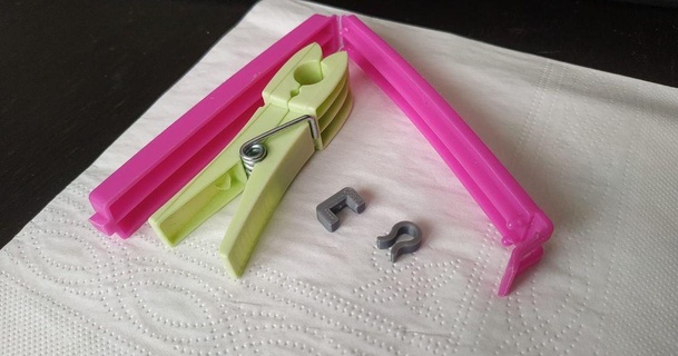 Plastique sac pince agrafe 3D modèles Ménage cuisine fermer clé joint serrer scellage trombone 3d print model - Mito3D