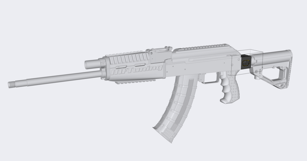 adaptador ak rifle estoque m4 afinação mftuning 3D modelos Esportes ar livre airsoft thingiverse airsoftparts acessórios 3d print model - Mito3D