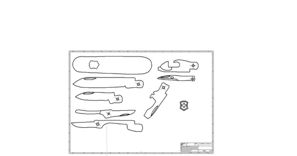 couteau Suisse plano 2d Nathanz 3D modelos arte Projeto 2D pratos logotipos canivete suíço 3d print model - Mito3D