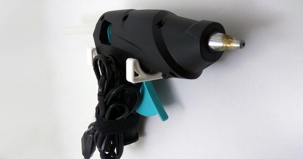 hot glue gun holder the3designer 3D Models Hobby & Makers Organizers mount toolholder gluegun hotglue 3d print model - Mito3D