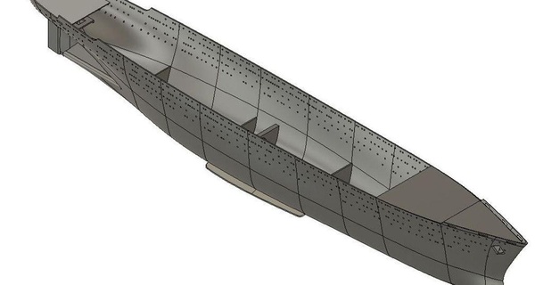 Andrea Doria gövde kaynak 3D modeller hobi yapımcılar RC robotik şeytani 3d print model - Mito3D