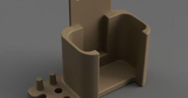 fluke 287 dmm wall mount tdevince 3D Models Hobby & Makers Electronics holder multimeter probes 3d print model - Mito3D