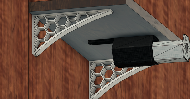 etag + rangements zip 3D Models Household Office shelf hexagonal bracket hexagono modulaire 3d print model - Mito3D