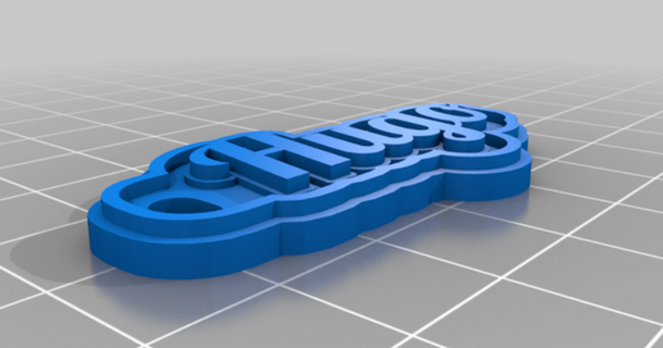 Hugo anahtarlık xx bölmek 3D modeller Sanat tasarım 2D tabaklar logolar 3d print model - Mito3D