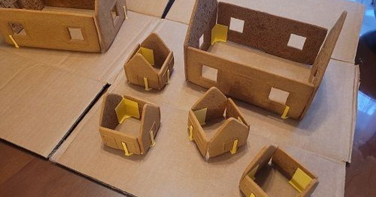 Lebkuchen Haus unterstützt generische Lebensform 3D Modelle Haushalt Küche Weihnachten thingiverse Lebkuchenhaus 3D print model - Mito3D